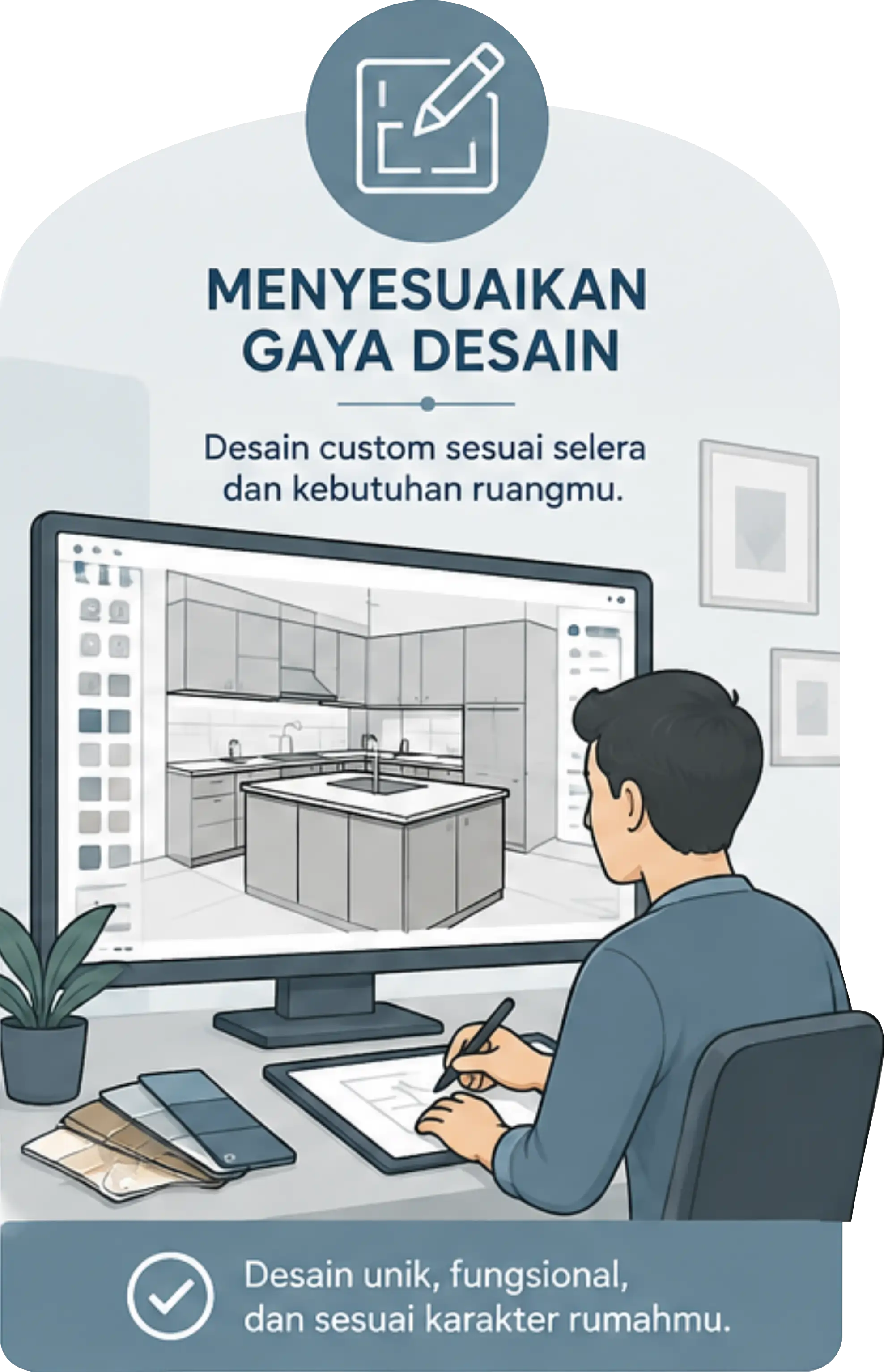 Desain custom kitchen set